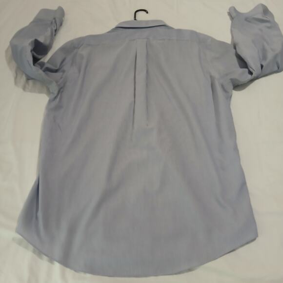 Brooks Brothers 17-35 CLASSIC blue/white cotton stripe LS button down shirt - Picture 7 of 12